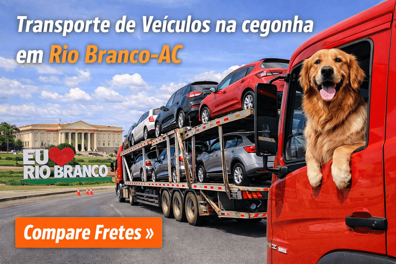 Transporte de veículos no caminhão cegonha em Rio Branco-AC