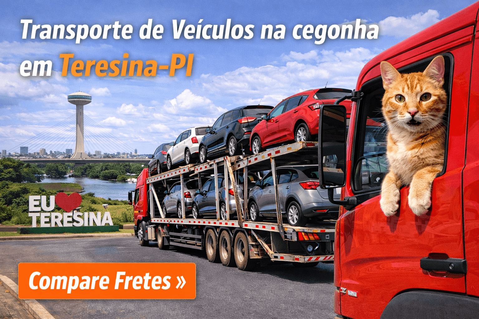 Transporte de Veículos na Cegonha em Teresina-PI | Cote Grátis Transporte de veículos no caminhão cegonha em Teresina-PI