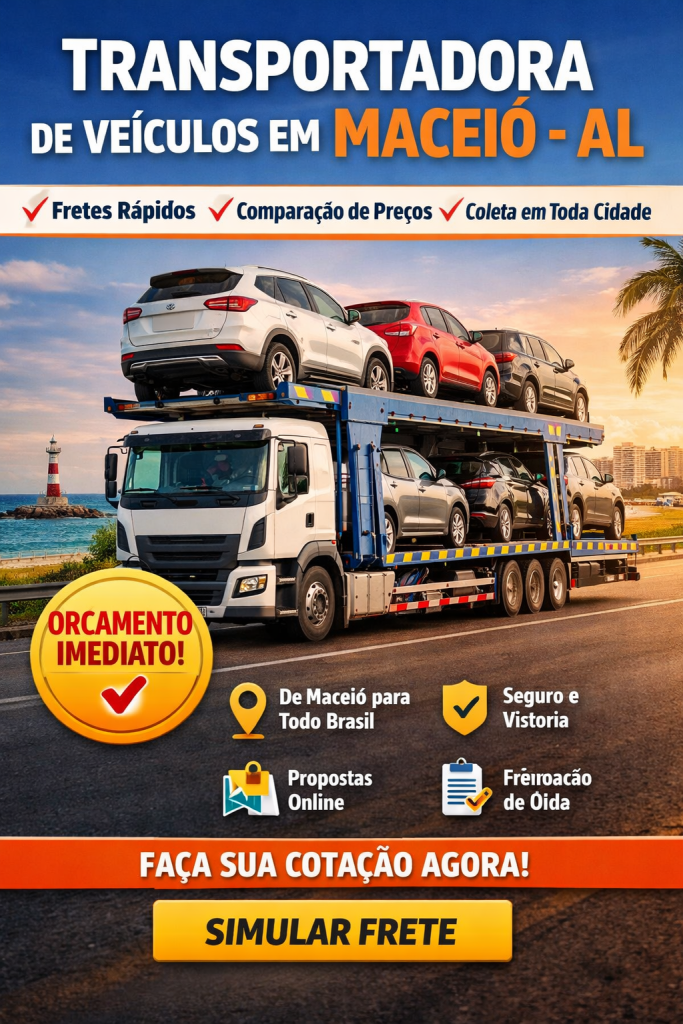 Transporte de veiculo na cegonha em Maceio AL