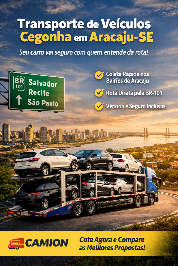 Transporte de veículos na cegonha em Aracaju - SE 