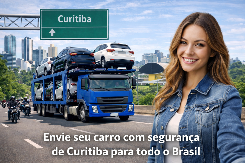 Transporte de veículos na cegonha em Curitiba - PR 