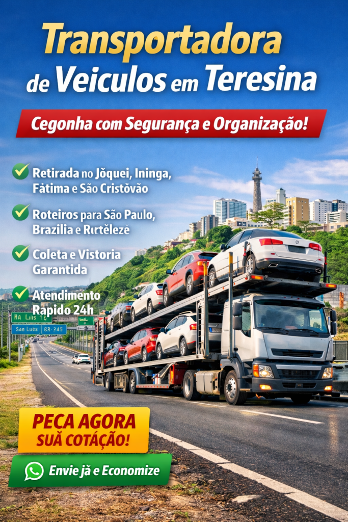 Transporte de veículos na cegonha em Teresina - PI Transporte de veículos na cegonha em Teresina - PI