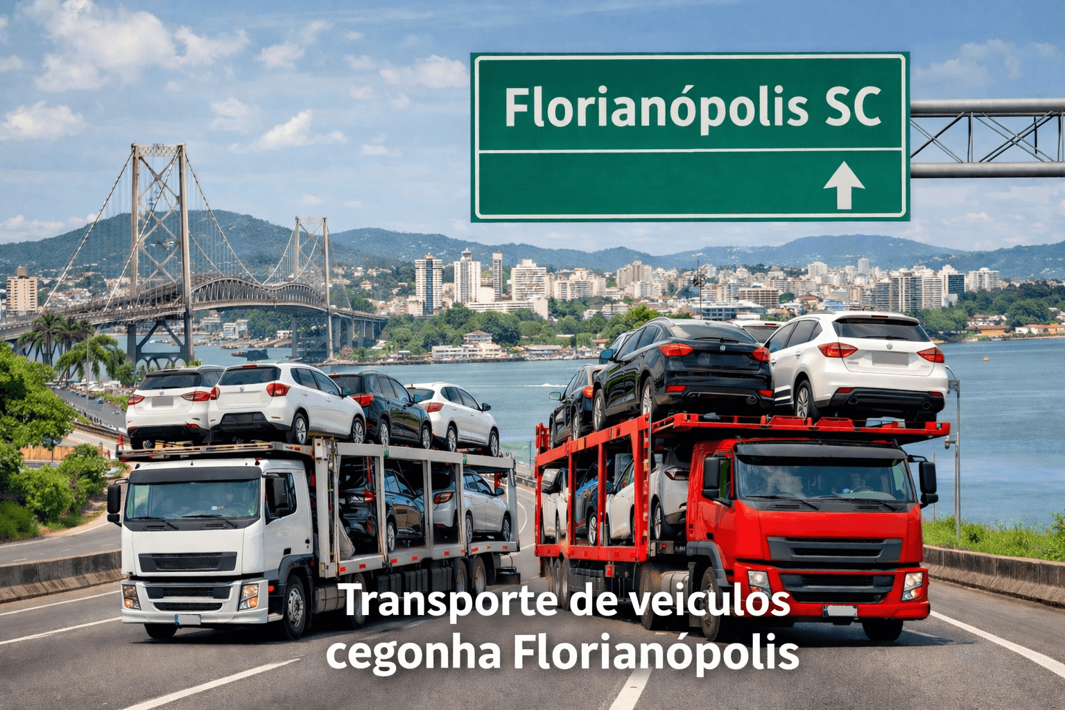Transporte de veículos no caminhão cegonha em Florianópolis-SC