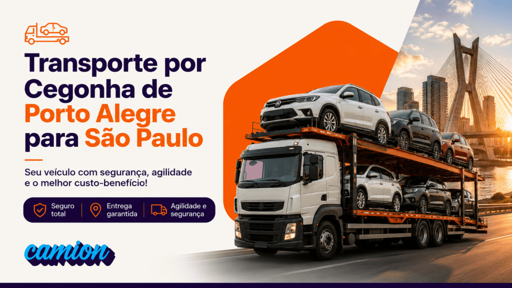 Transporte por Cegonha de Porto Alegre para Belo Horizonte