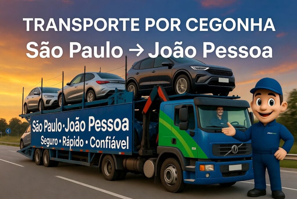 Transporte por Cegonha de São Paulo para João Pessoa