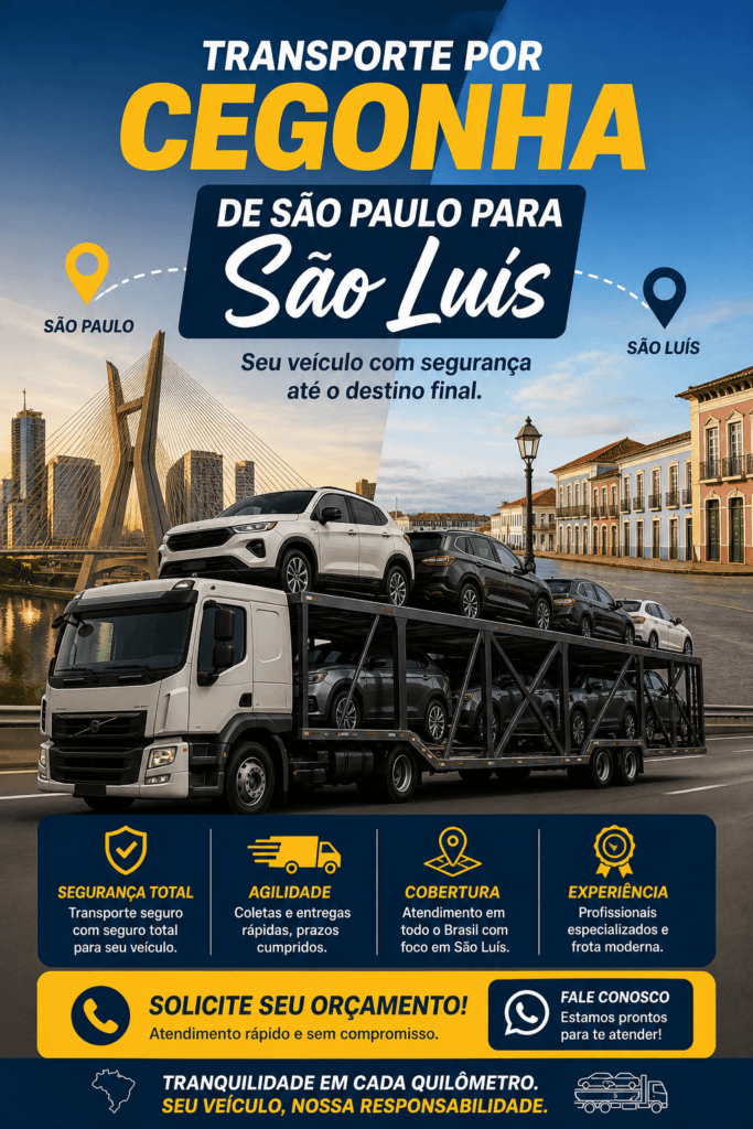 Transporte por Cegonha de São Paulo para São Luís